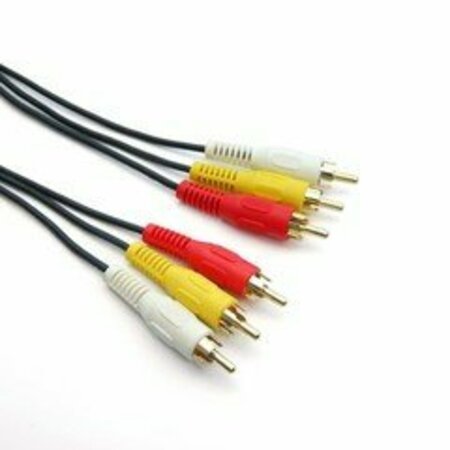 SWE-TECH 3C RCA Audio / Video Cable, 3 RCA Male, 6 foot FWT10R1-03106